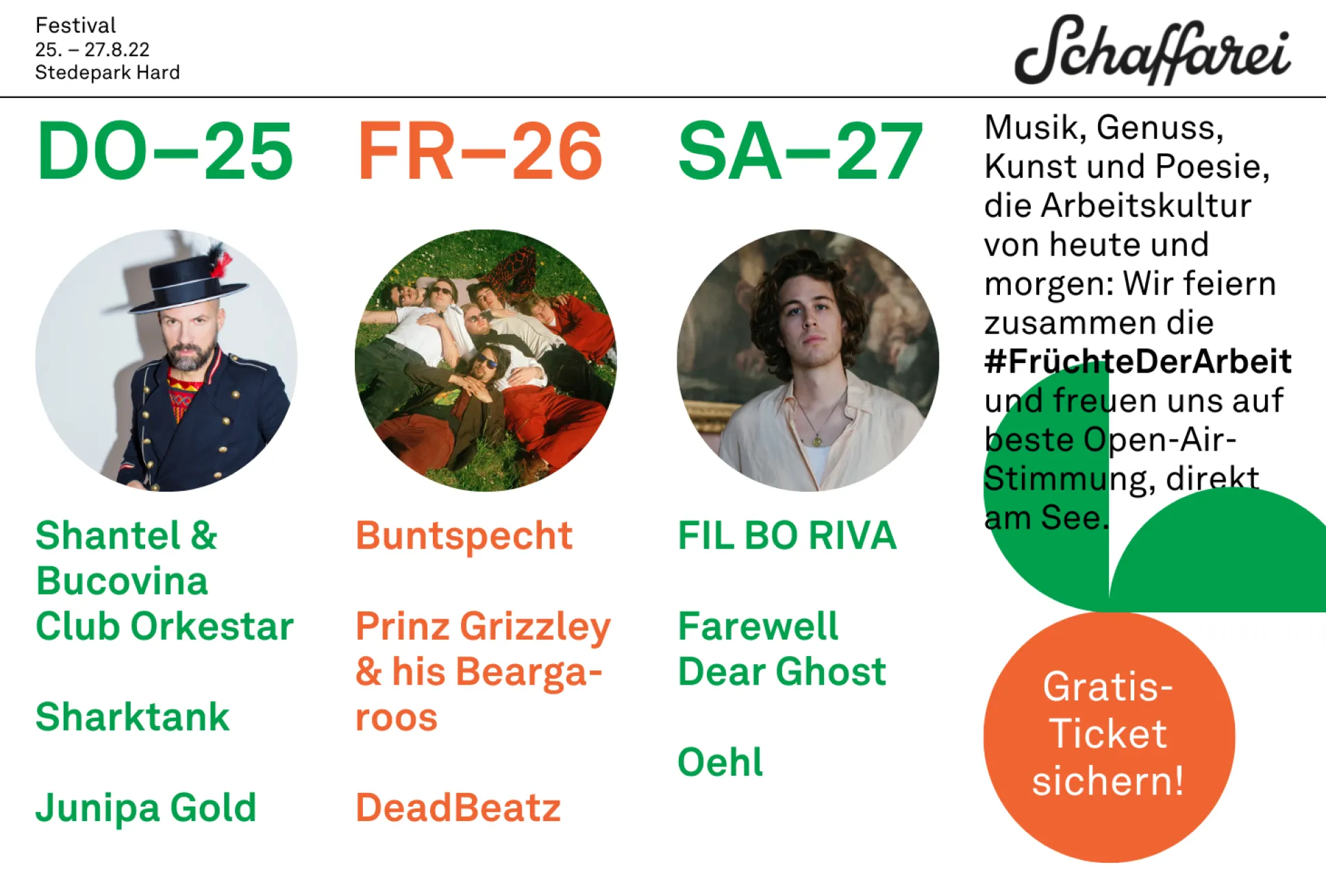 Programm des Schaffarei Festivals 2022