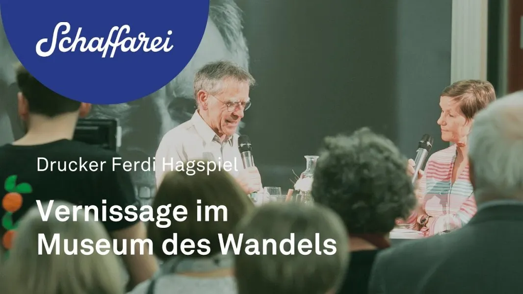Drucker Ferdinand Hagspiel im Museum des Wandels