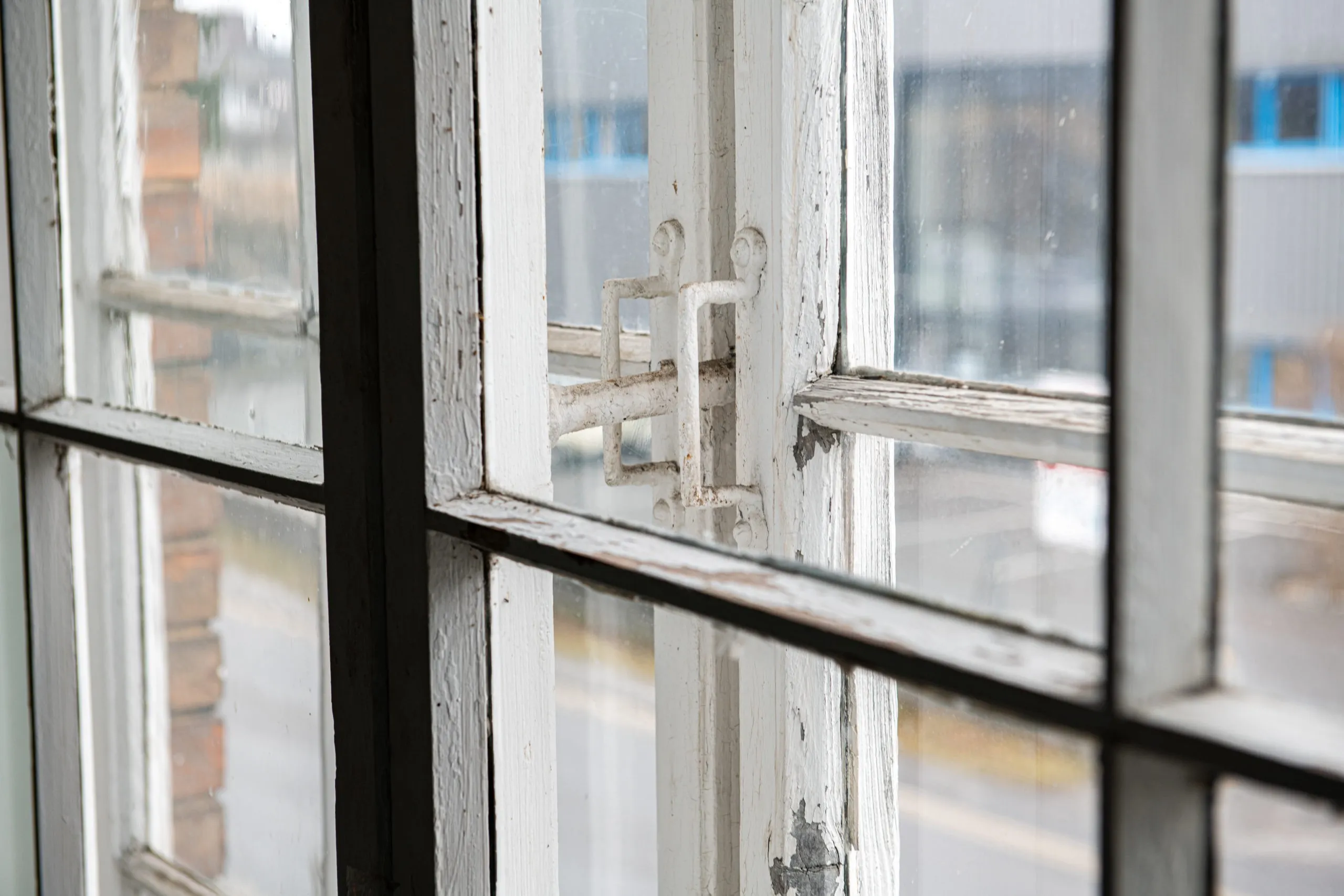 Fenster-Detail der Fabrik