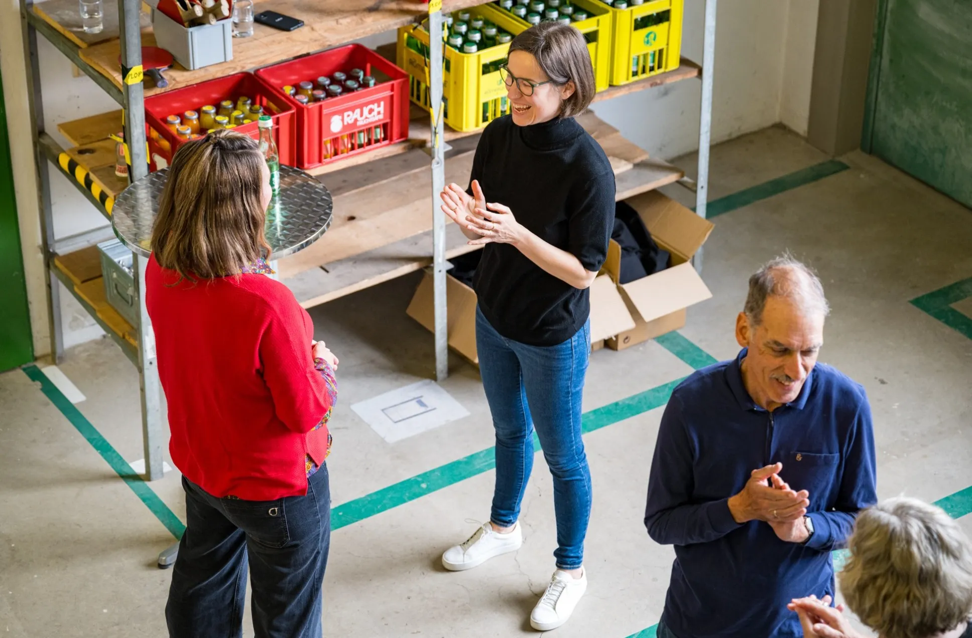Teilnehmer:innen bei den Übungen die beim Respekt Aktionstag zum Einsatz gekommen sind