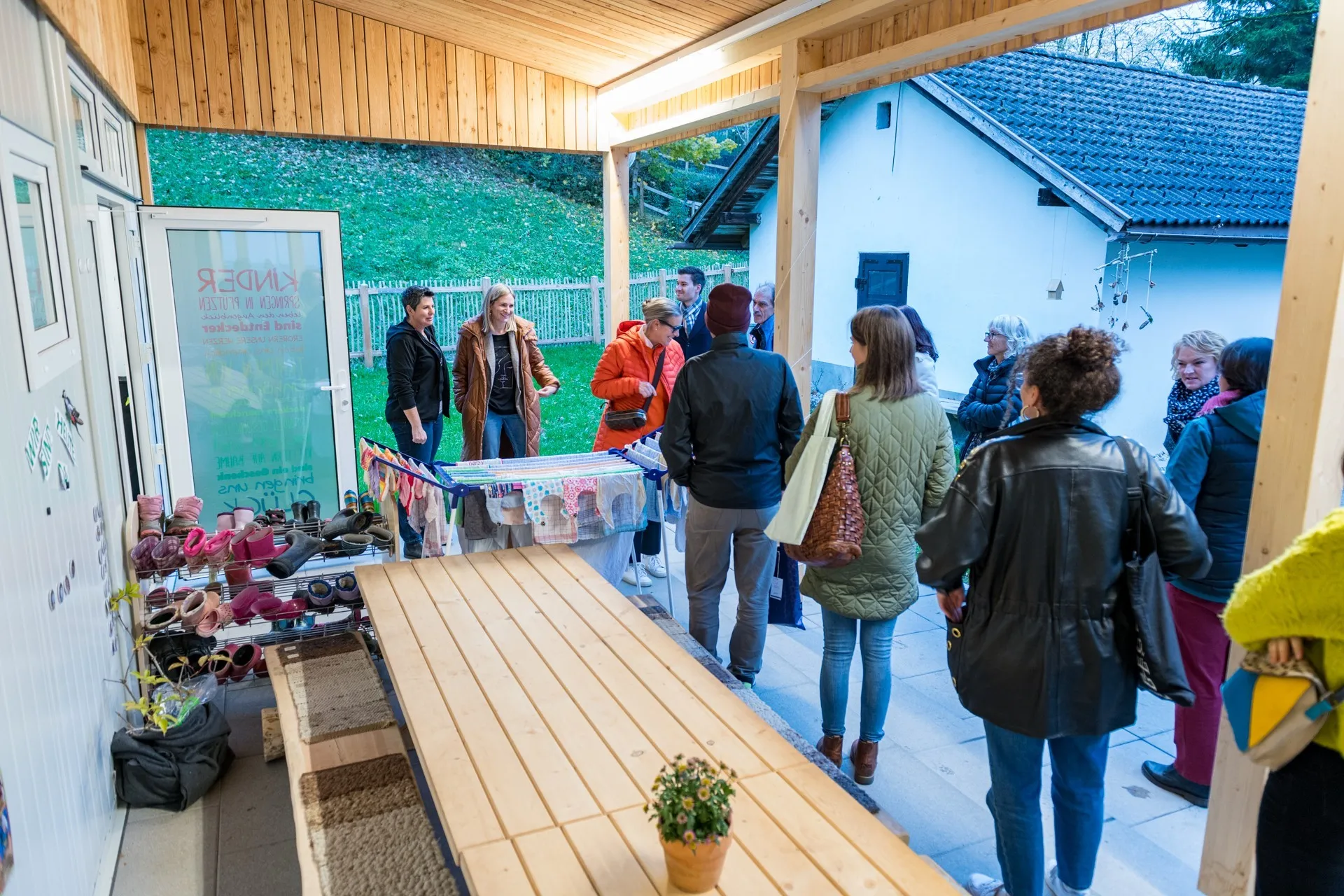 Im Outdoor Kindergarten von Getzner Textil