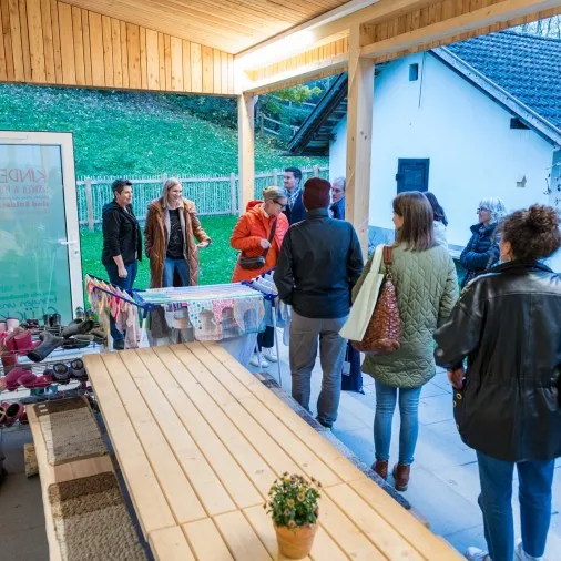 Im Outdoor Kindergarten von Getzner Textil