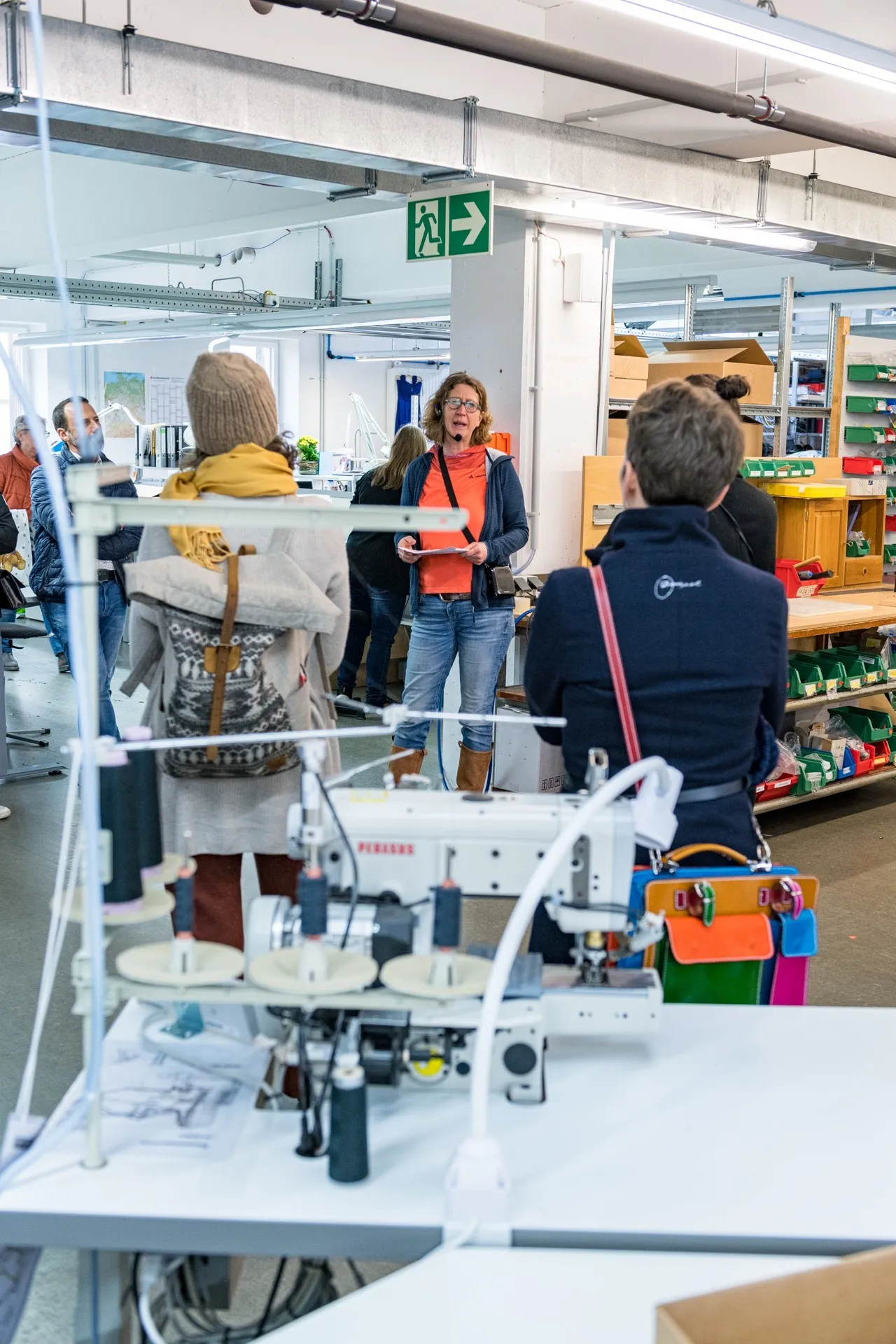 Exkursion bei Vaude durch die Produktion
