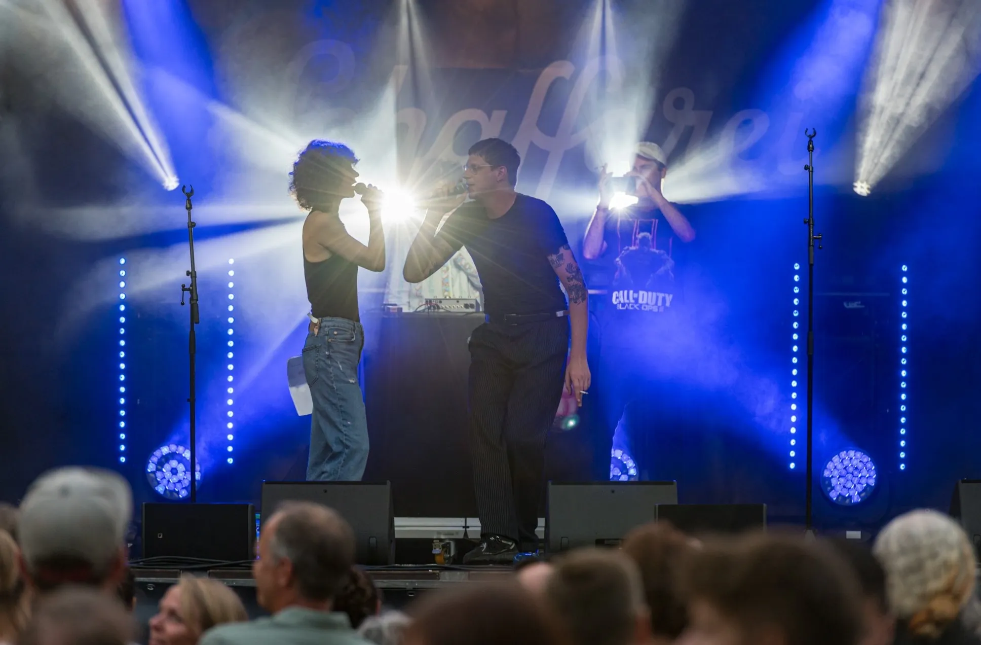 Euroteuro am Performen auf der Schaffareibühne
