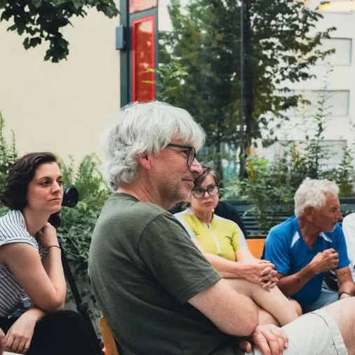 Publikum Arbeitslebensgeschichte mit Reingard Wöss