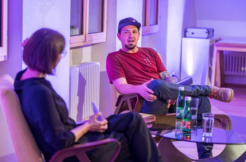 Sabino Juriatti im Gespräch mit Carmen Jurkovic Burtscher