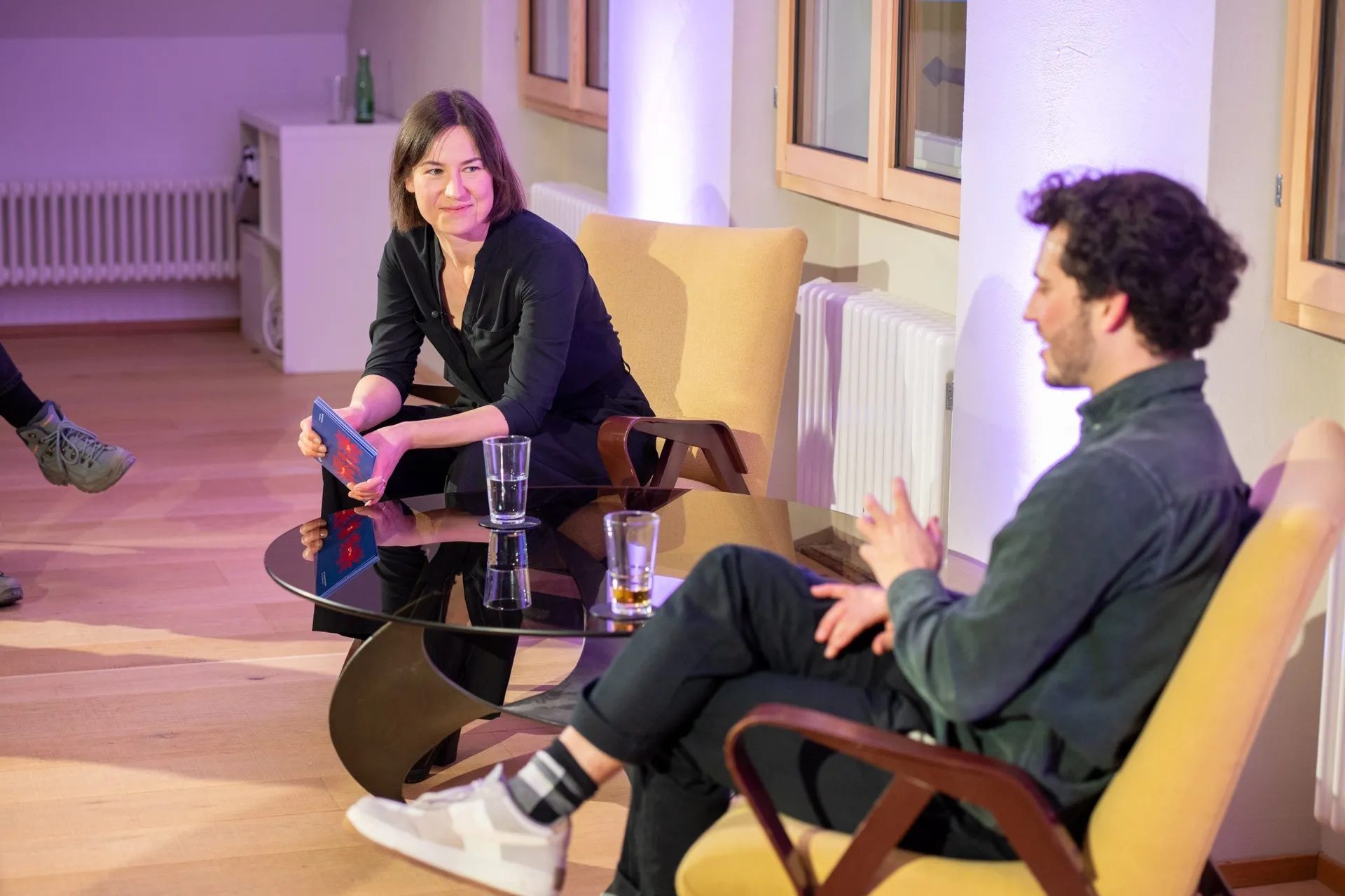 Arbeitslebensgeschichte mit Samuel Nussbaumer und Moderatorin Carmen Jurkovic Burtscher