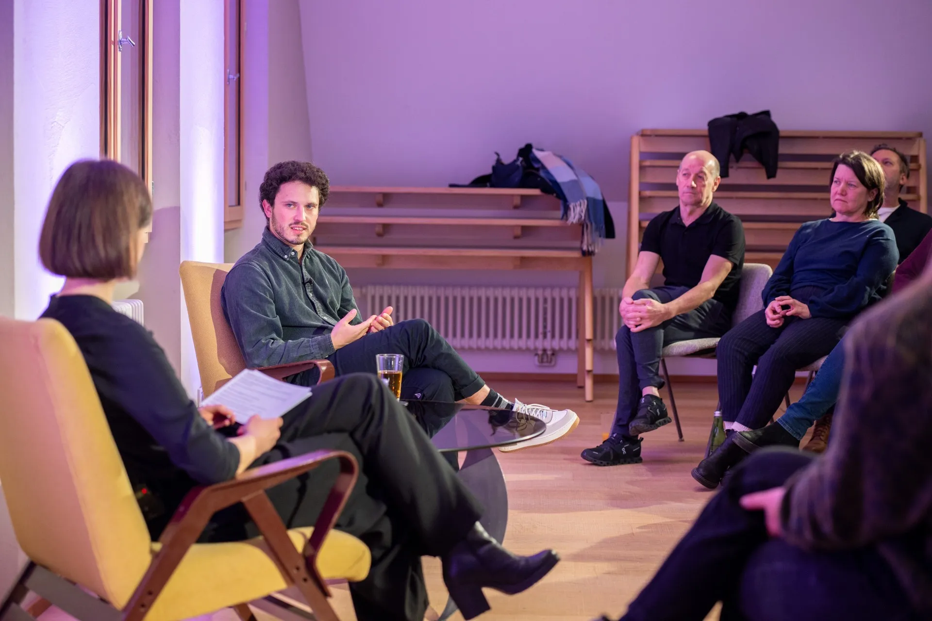 Arbeitslebensgeschichte mit Samuel Nussbaumer und Moderatorin Carmen Jurkovic Burtscher