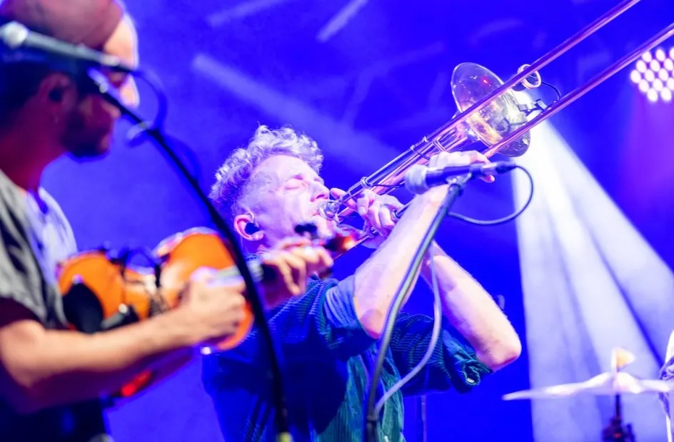 Trompeter auf der Schaffarei Bühne