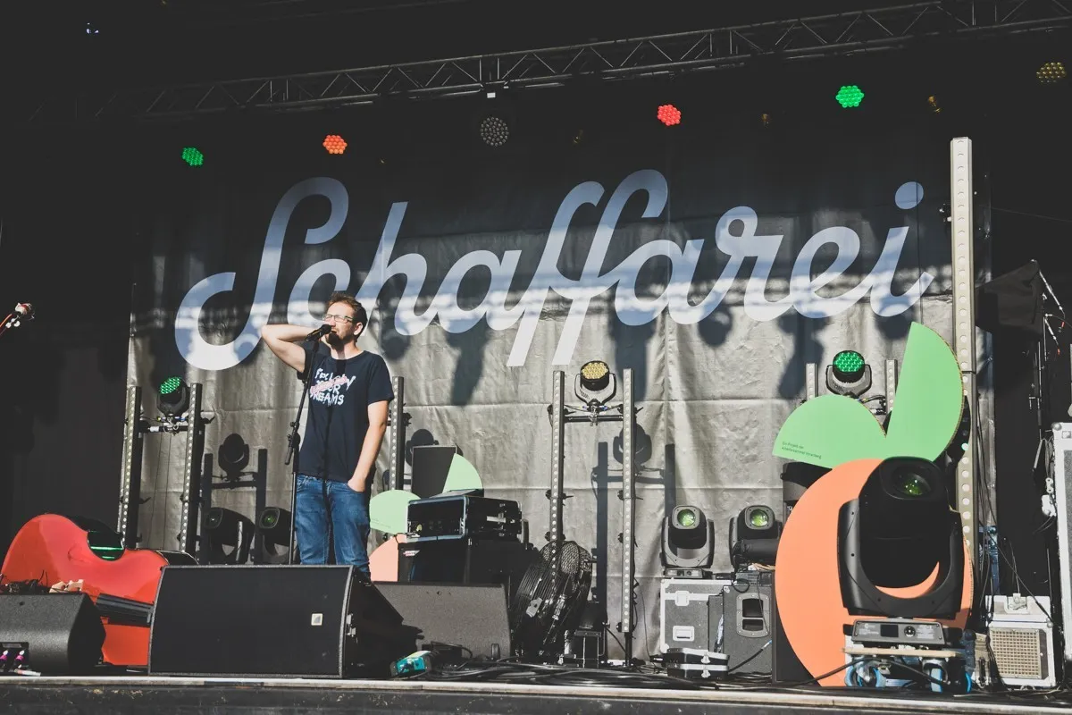 Soundcheck auf der Schaffarei Bühne