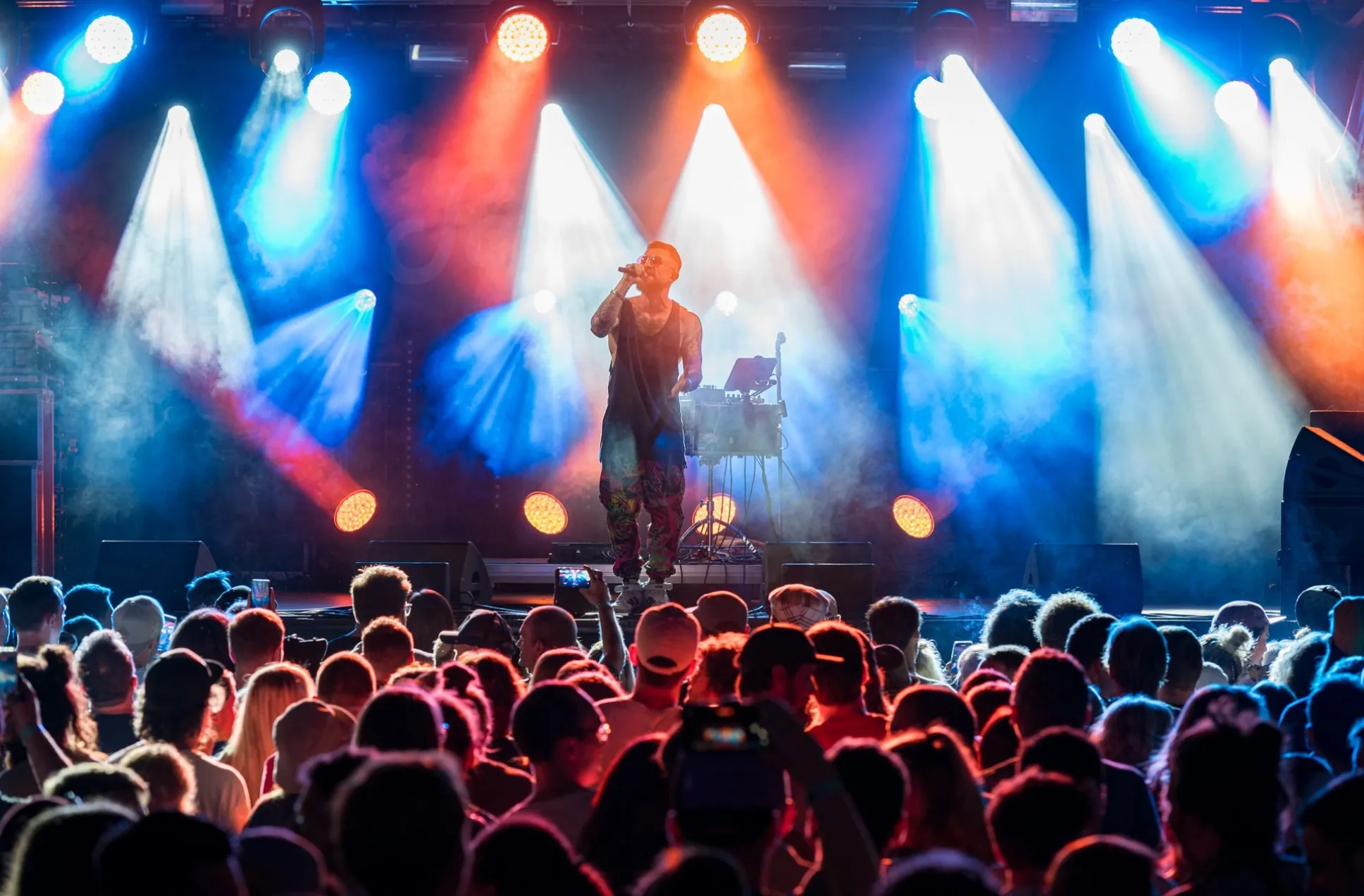 DubFX auf der Bühne mit Publikum