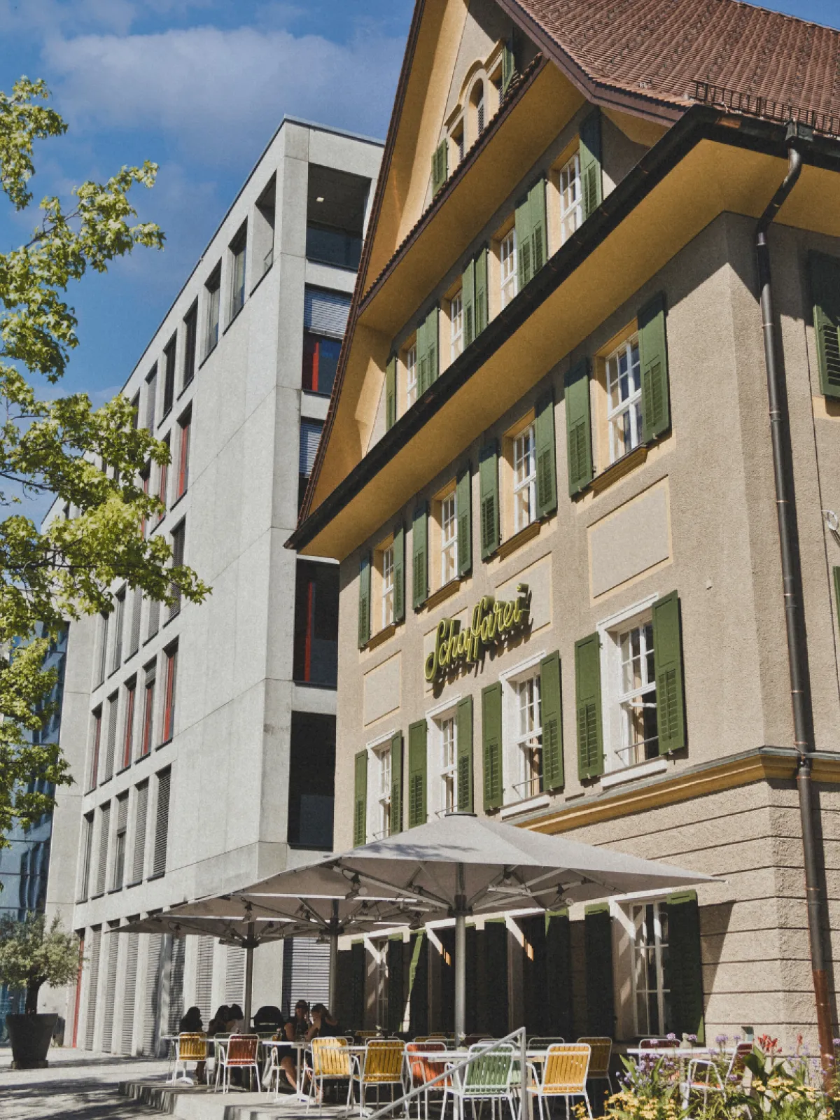 Außenaufnahme des Schaffarei-Gebäudes