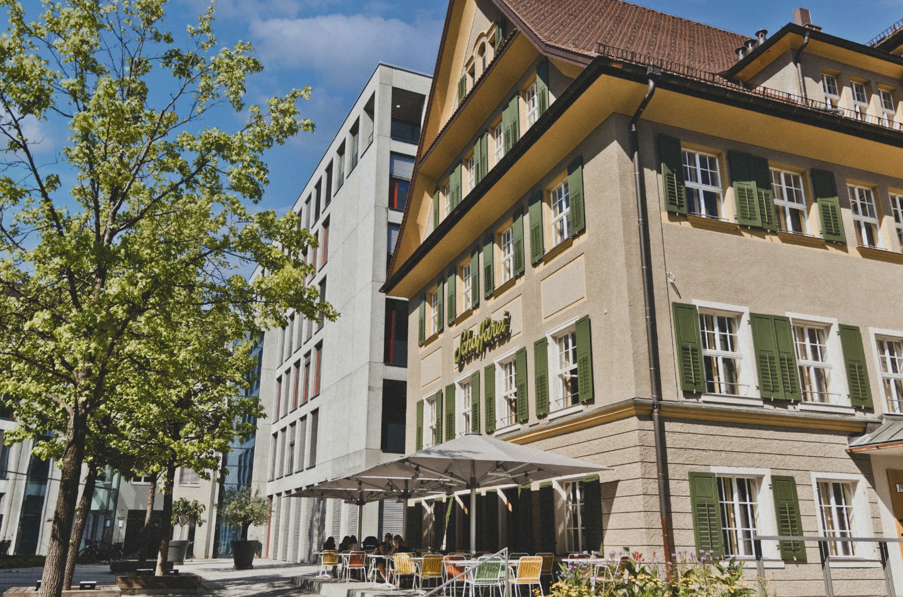 Außenaufnahme des Schaffarei-Gebäudes