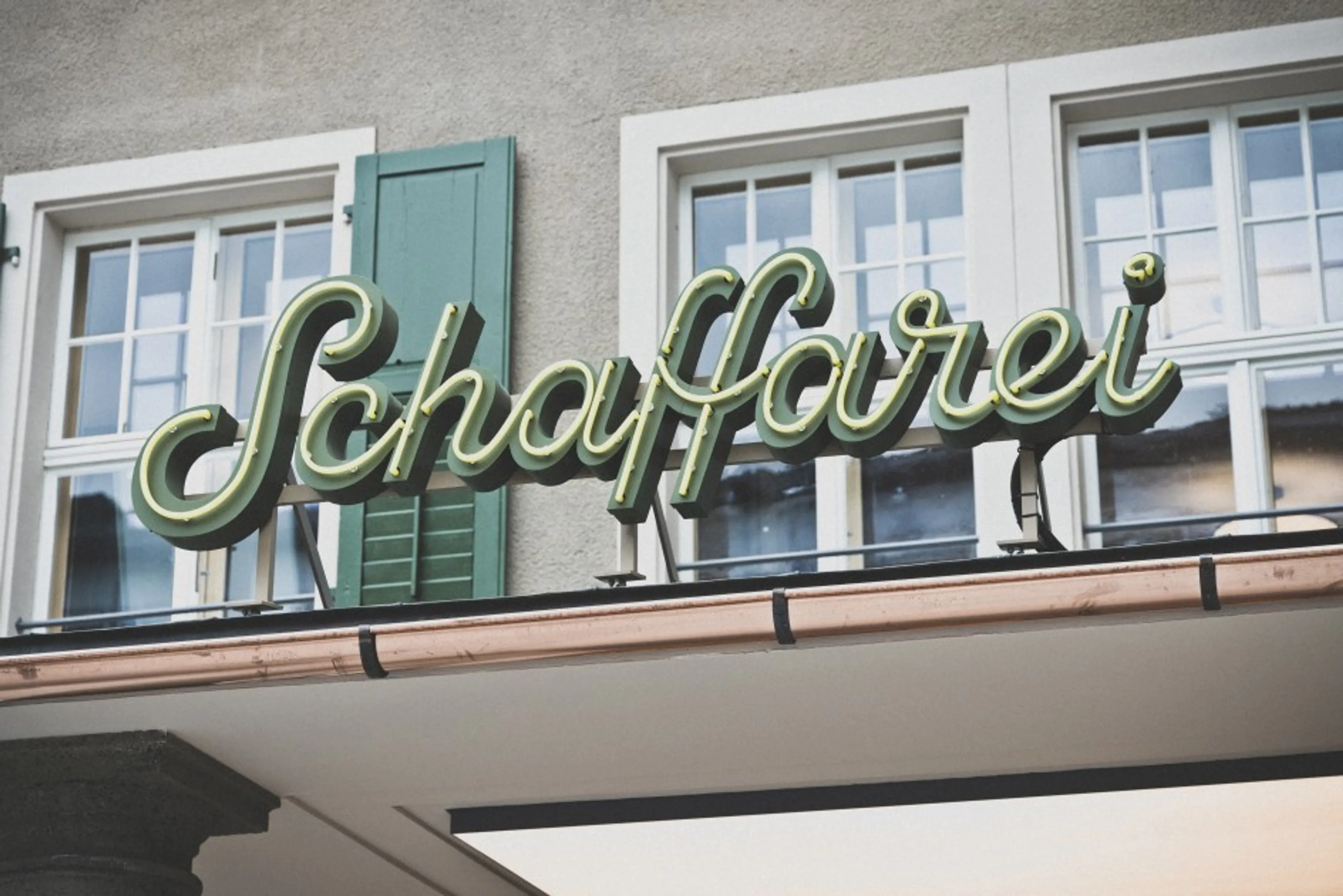 Schaffarei Logo am Haus